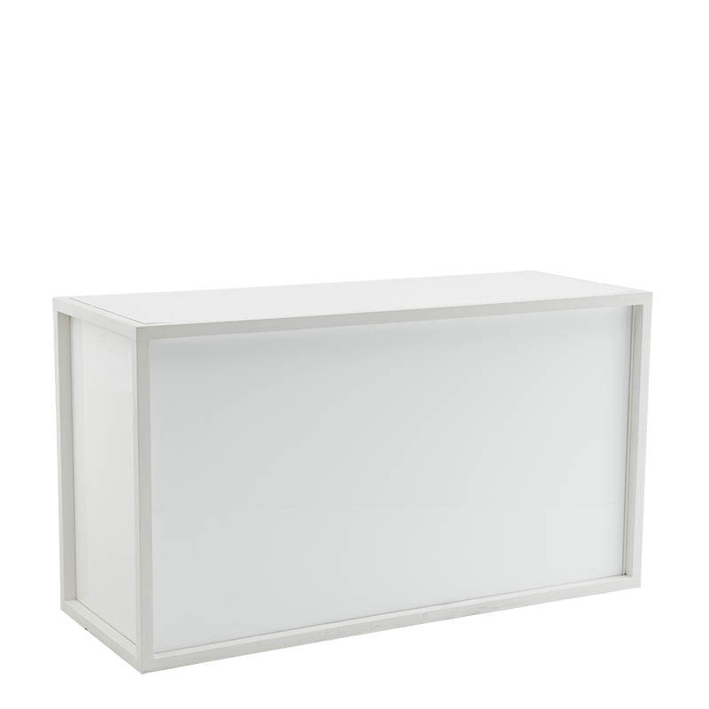 Unico Rectangular Bar with White Frame and White Panels