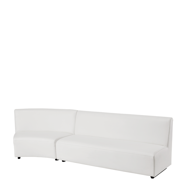 Endless Curve Sofa in White 4,72ft