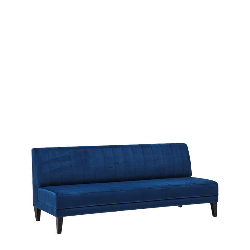 Infinito Straight Sofa in Cobalt Blue Velvet