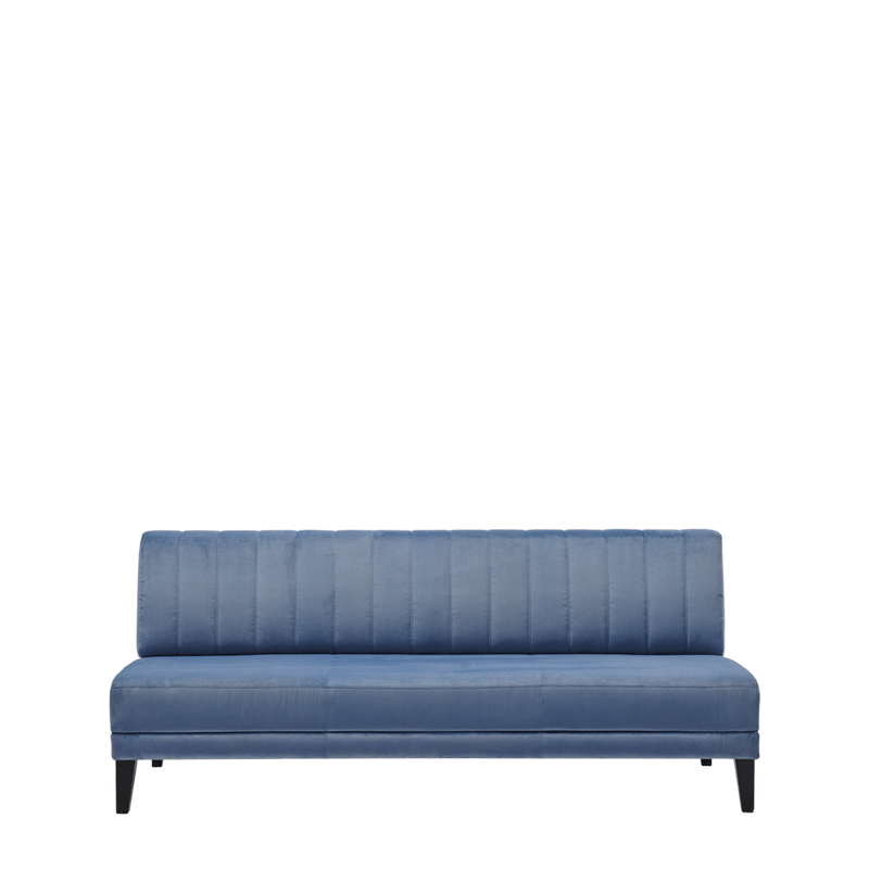 Infinito Straight Sofa in Powder Blue Velvet