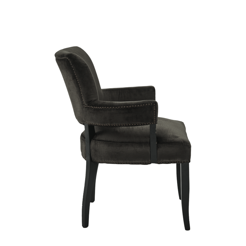 Lexi Armchair in Grey velvet