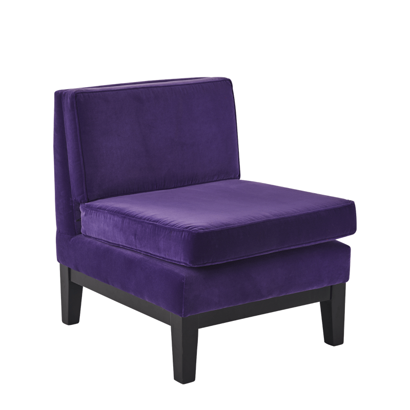 Olympic Chair in Purple Velvet