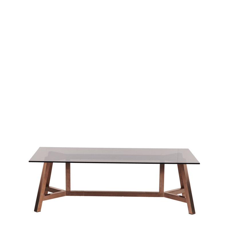 Washington Rectangular Coffee Table in Rose Gold