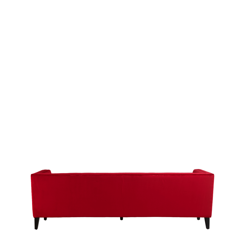 Hollywood Sofa in Scarlet Velvet