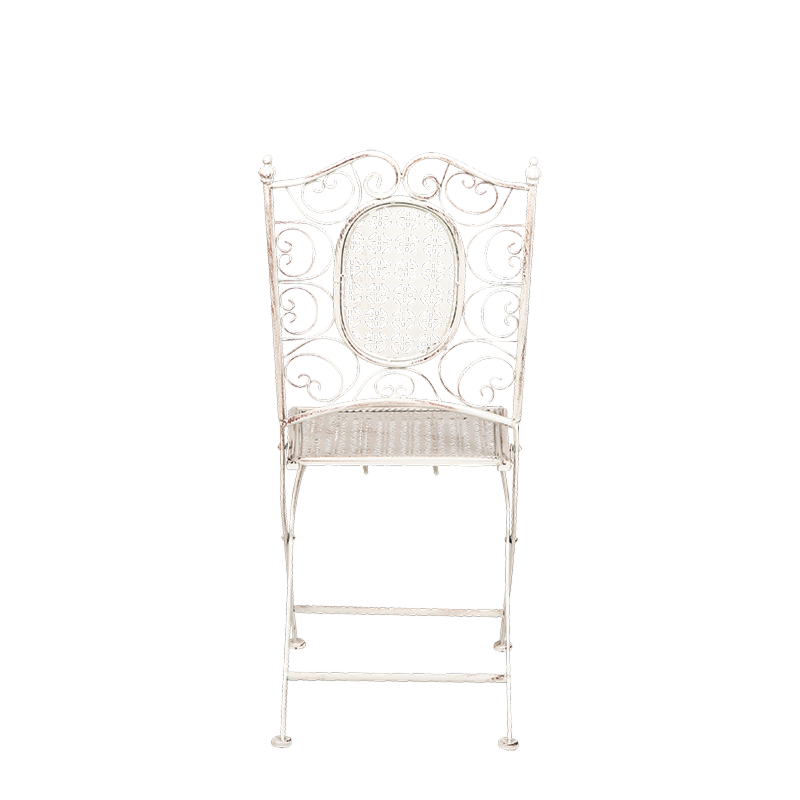 Chantilly white wrought iron chair