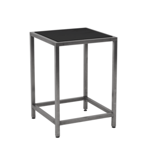 Unico Square Occasional Table - Stainless Steel Frame - Black To