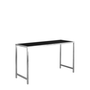 Unico Rectangular Poseur  F - Stainless Steel Frame - Black Top