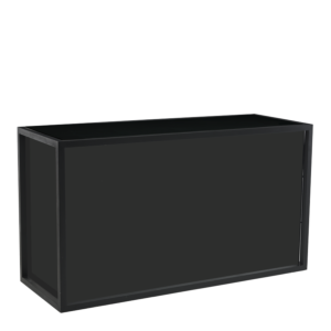 Unico Rectangular Bar with Black Frame and Black Panels