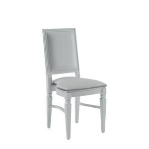 CKC Chair in White with White Seat Pad