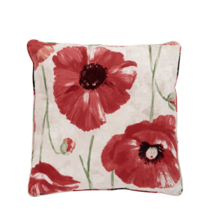 Cushion with Poppy Print