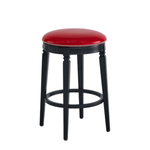 Beli Bar Stool Black with Red Seat Pad