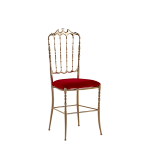 Napoleon Chair in Gold with Red Seat Pad