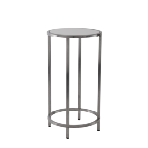 Unico Round Poseur Table with Stainless Steel Frame