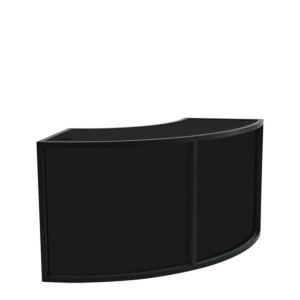 Unico Curved DJ Booth with Black Frame