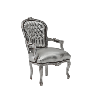 Louis Armchair in Silver