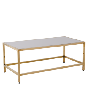 Unico Rectangular Coffee Table with Gold Frame