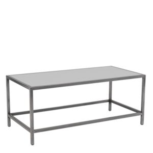 Unico Rectangular Coffee Table with Stainless Steel Frame