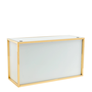 Unico Rectangular DJ Booth with Gold Frame