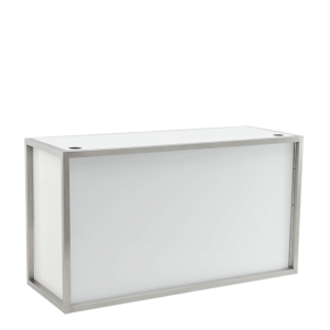 Unico Rectangular DJ Booth with Stainless Steel Frame