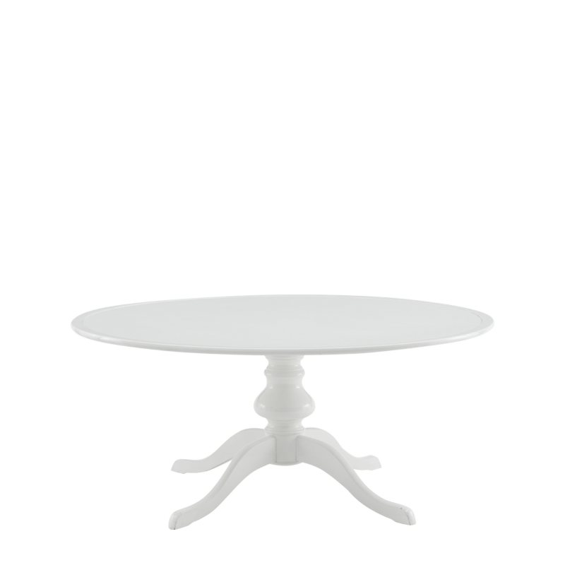 Isla Dining Table 6ft in White with White Table Top