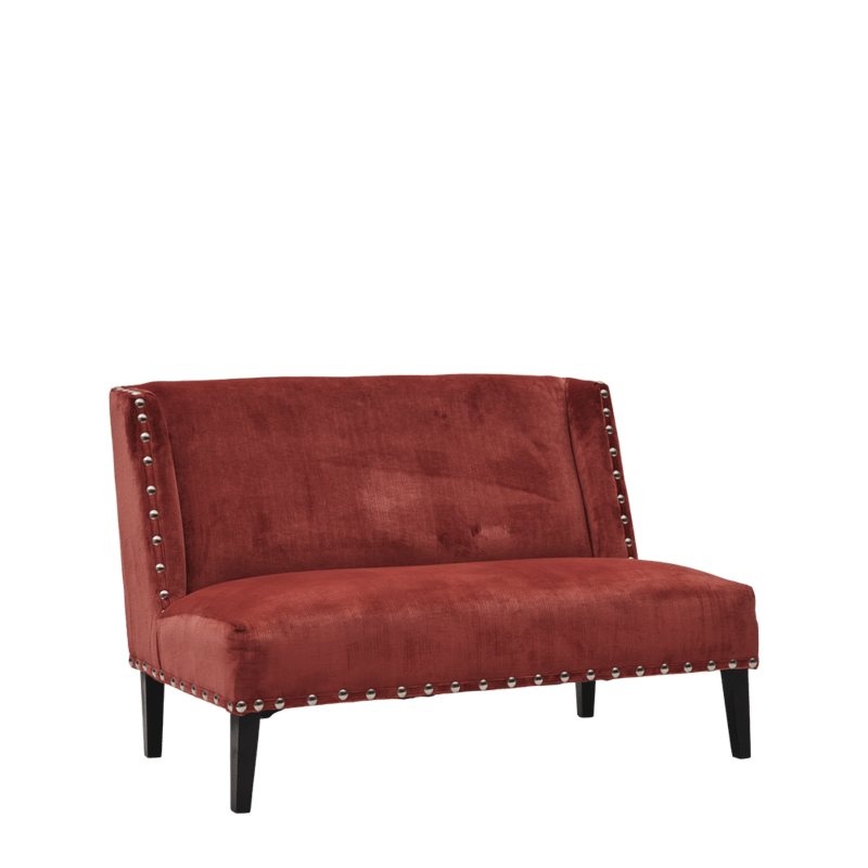 Dilano Sofa in Coral Red Velvet