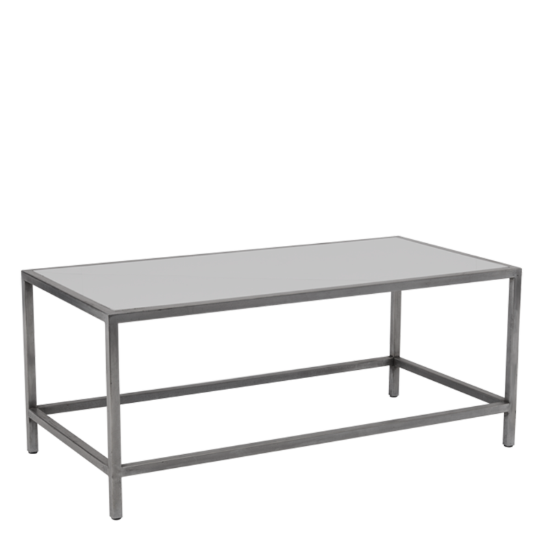 Unico Rectangular Coffee Table - Steel Frame - White Top