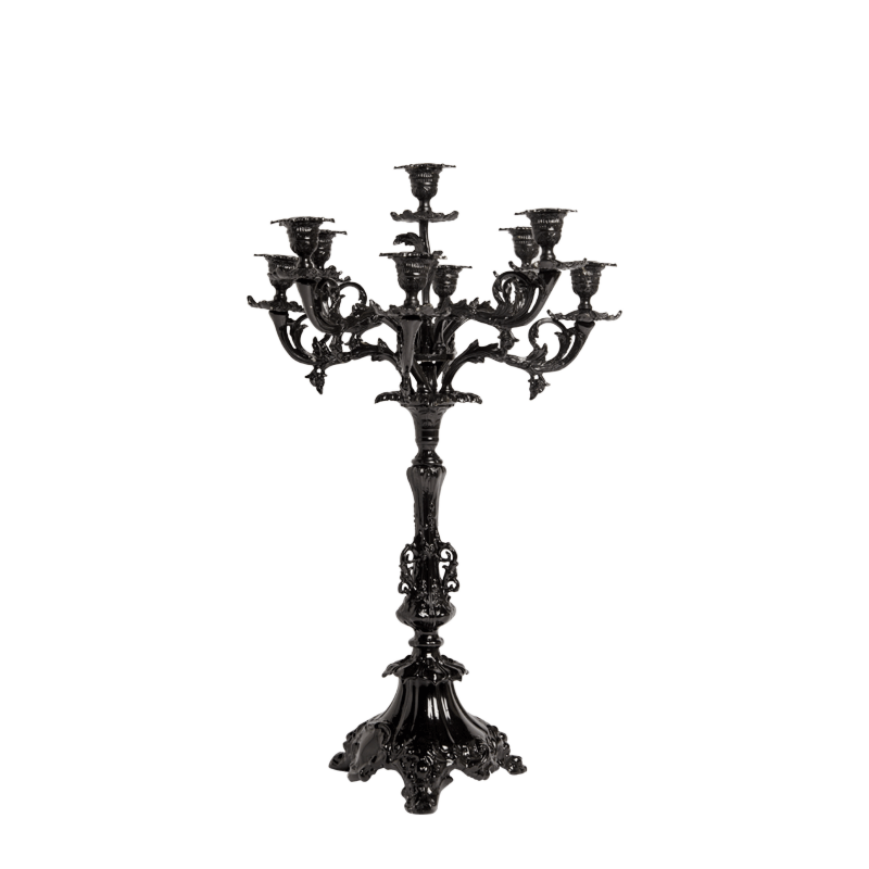 Iron Candelabra in black