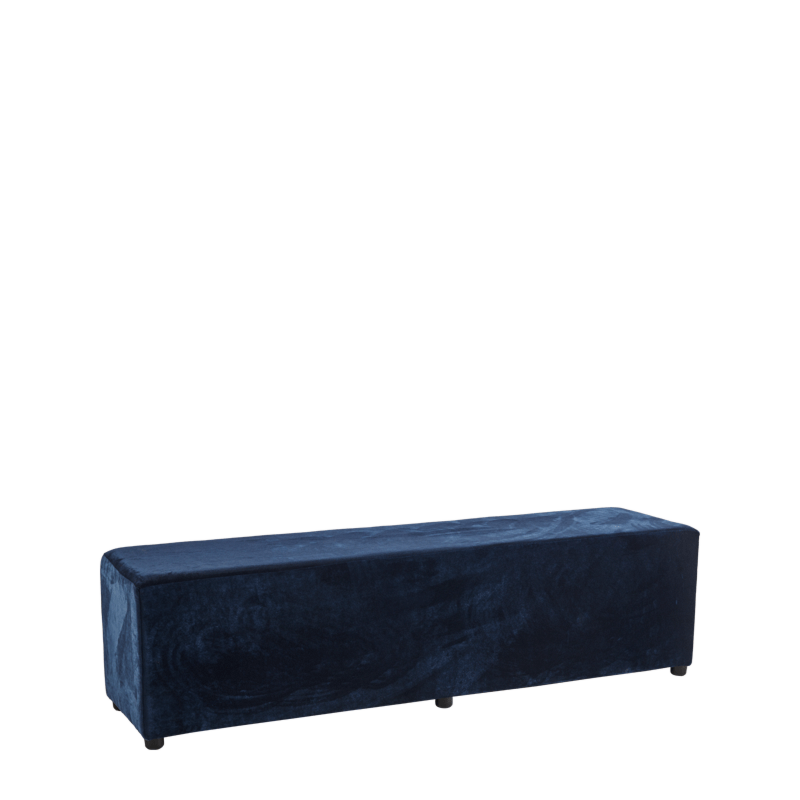 Rochelle Bench in Navy Blue Velvet