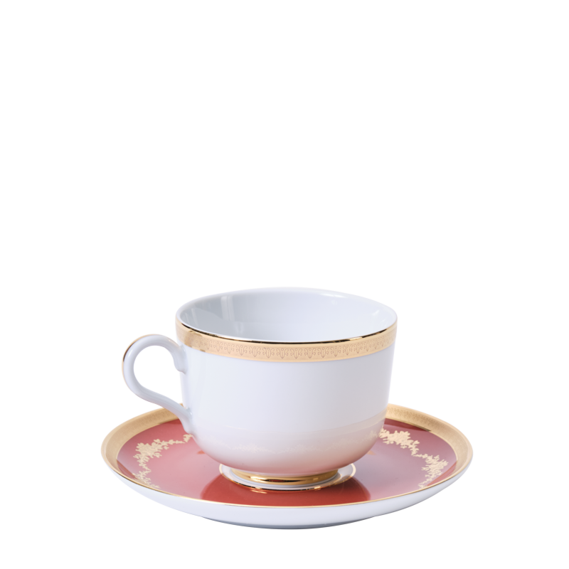 Imperial Red Tea Cup and Saucer 28 cl