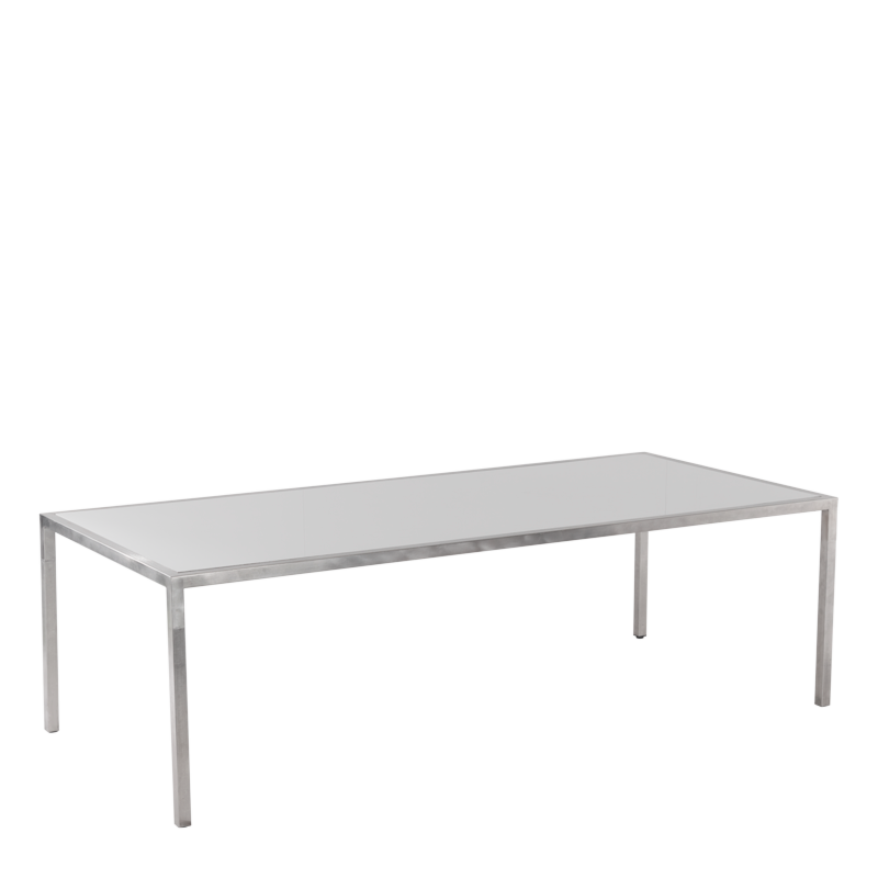 Unico 8"x4" Dining Table with Stainless Steel Frame