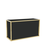 Unico Rectangular Bar with Gold Frame and Black Panels