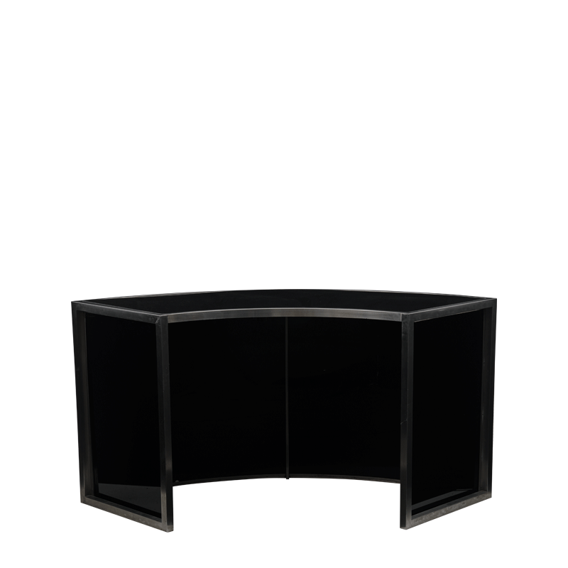 Unico Curved Bar with Stainless steel Frame and Etched Front