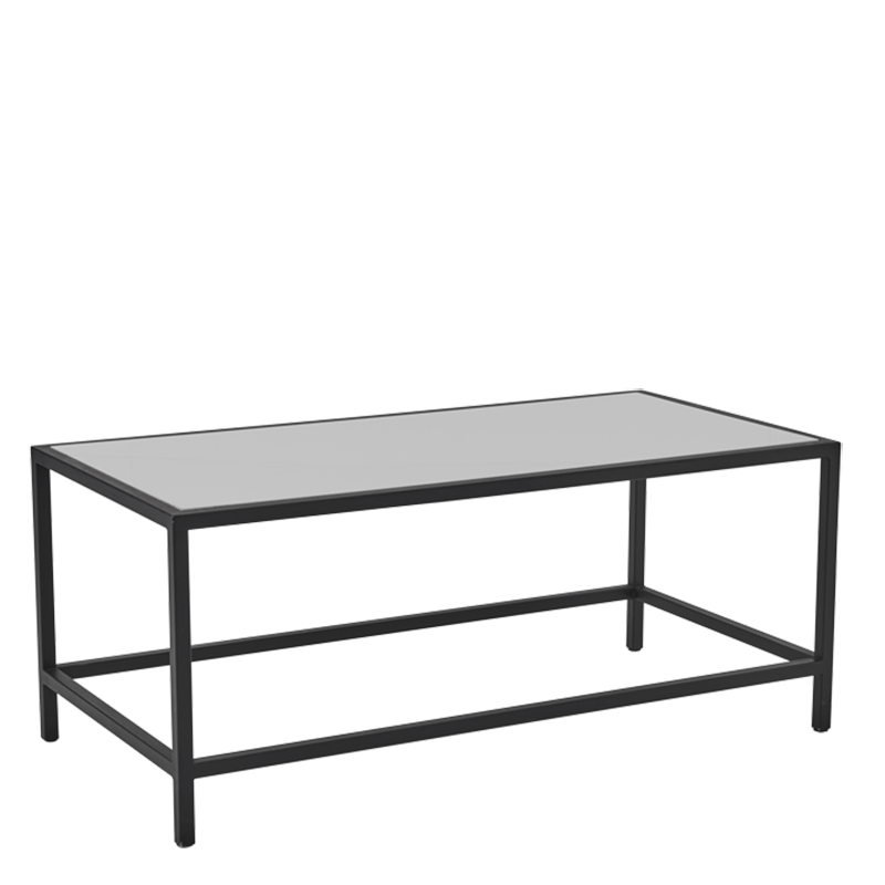 Unico Rectangular Coffee Table with Black Frame and Coloured Top