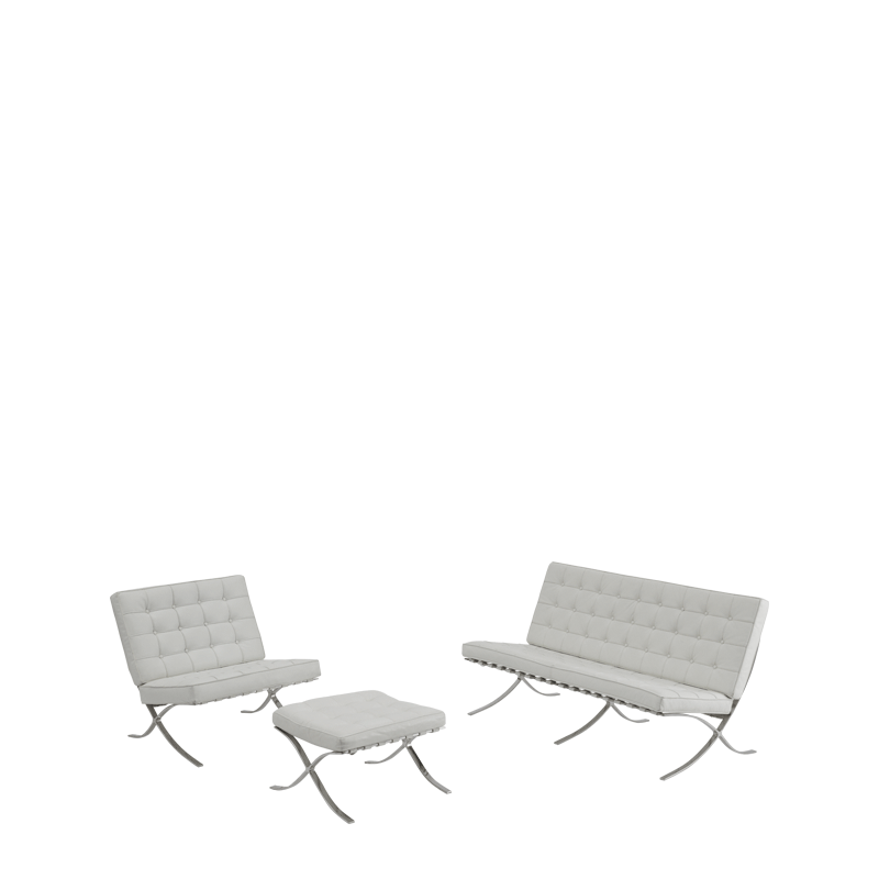 Barcelona Chair in White