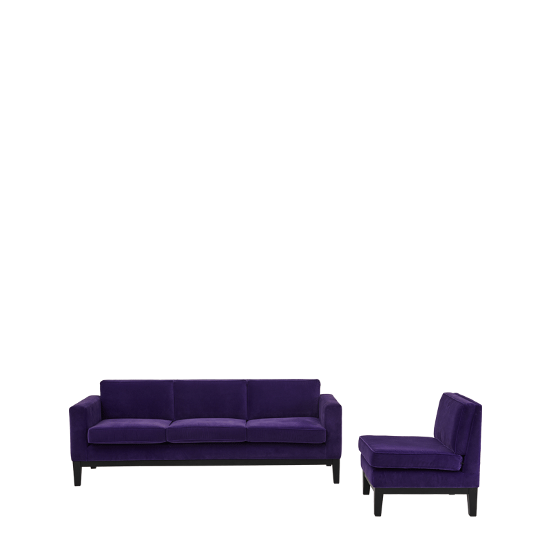 Olympic Chair in Purple Velvet