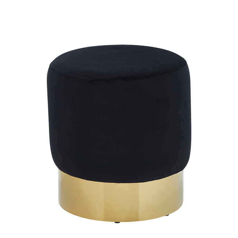 The Pinewood Ottoman in Black