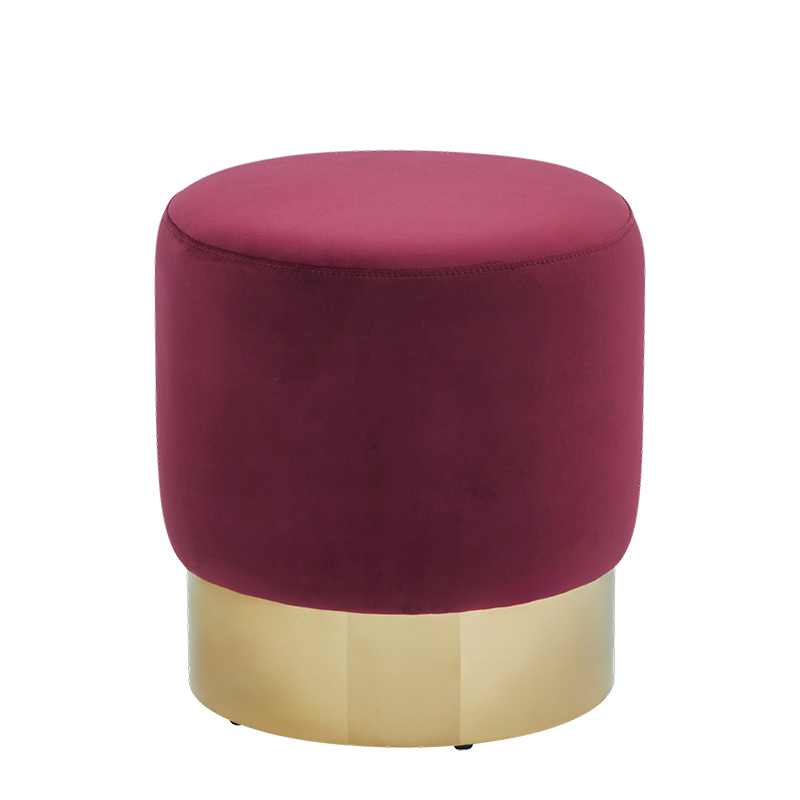 The Pinewood Ottoman in Burgundy