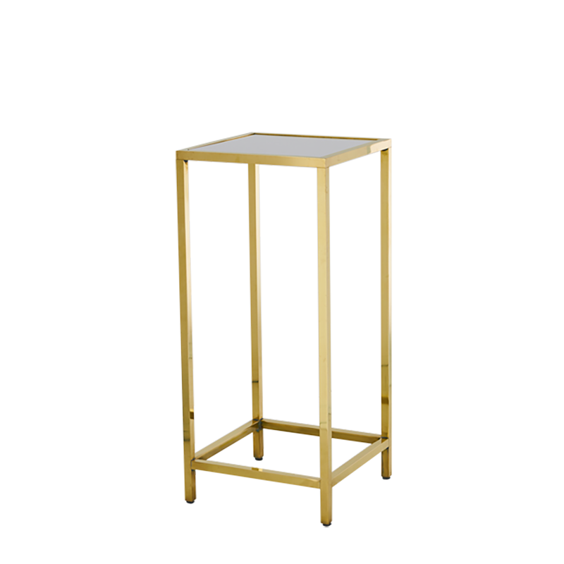 Unico Square Poseur Table with Gold Frame Hire Hire | Options Greathire ...